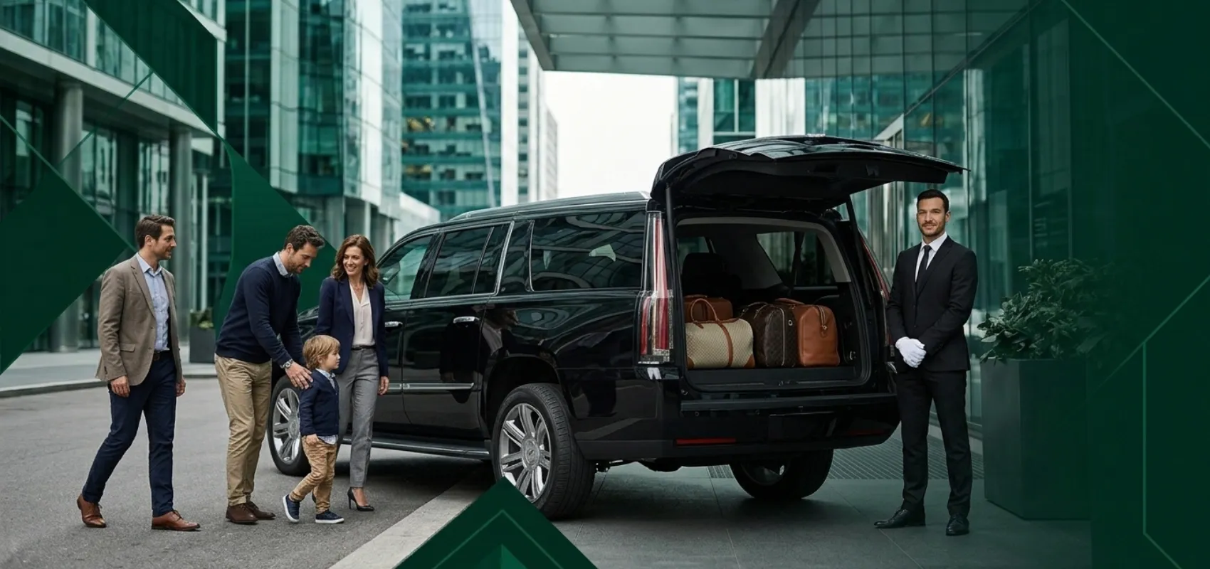 Luxury SUV chauffeur service for groups and luggage