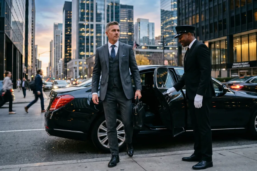 Private hourly chauffeur service vehicle