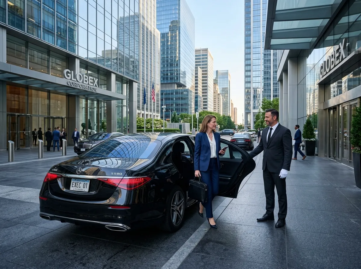 Corporate chauffeur service luxury SUV