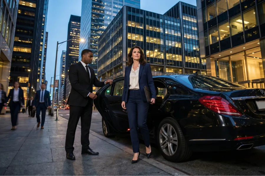 Luxury sedan hourly chauffeur service